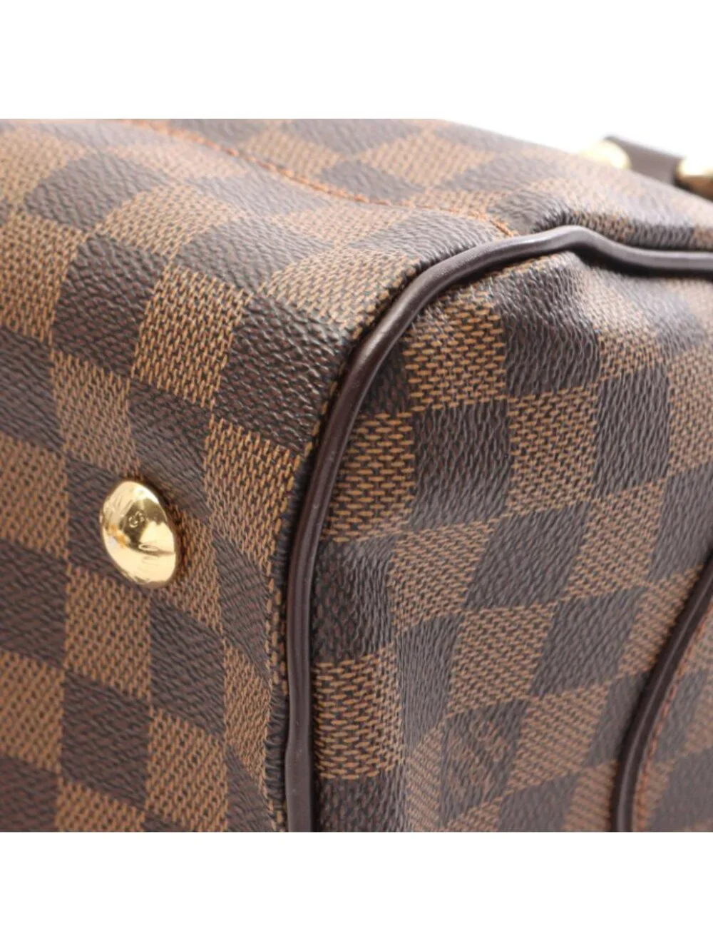 Louis Vuitton Duomo Damier Ebene Canvas Leather Handbag